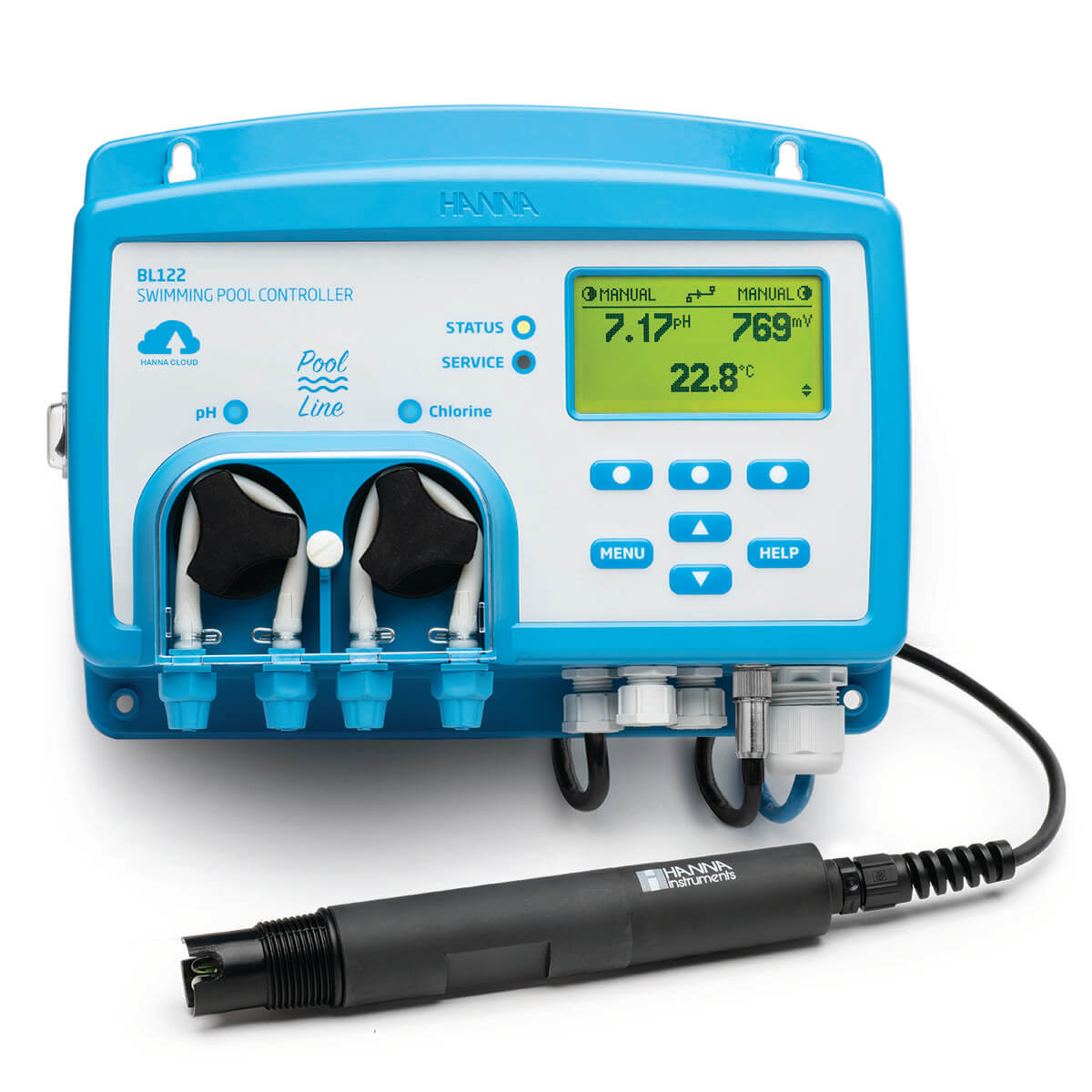 pH-/Redoxpotential-Controller mit Hanna Cloud Konnektivität - BL122