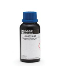 Titrationslösung für Säure in Milchprodukten, niedriger Bereich 20 für HI84529 (120 mL) - HI84529-50