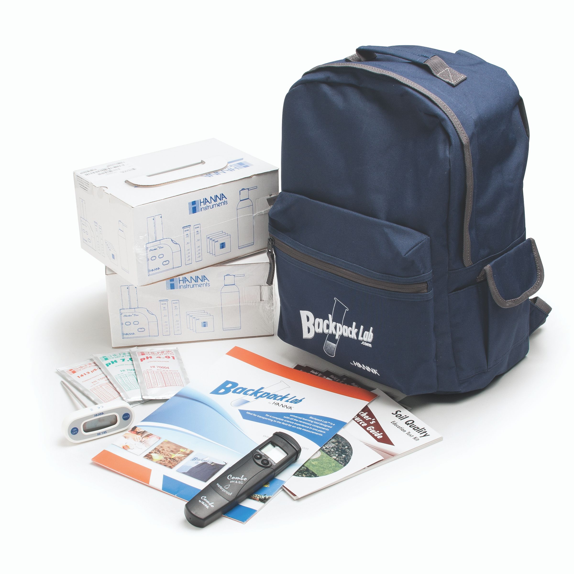 Rucksacklabor mit Testkit für Bodenqualität - HI3896BP