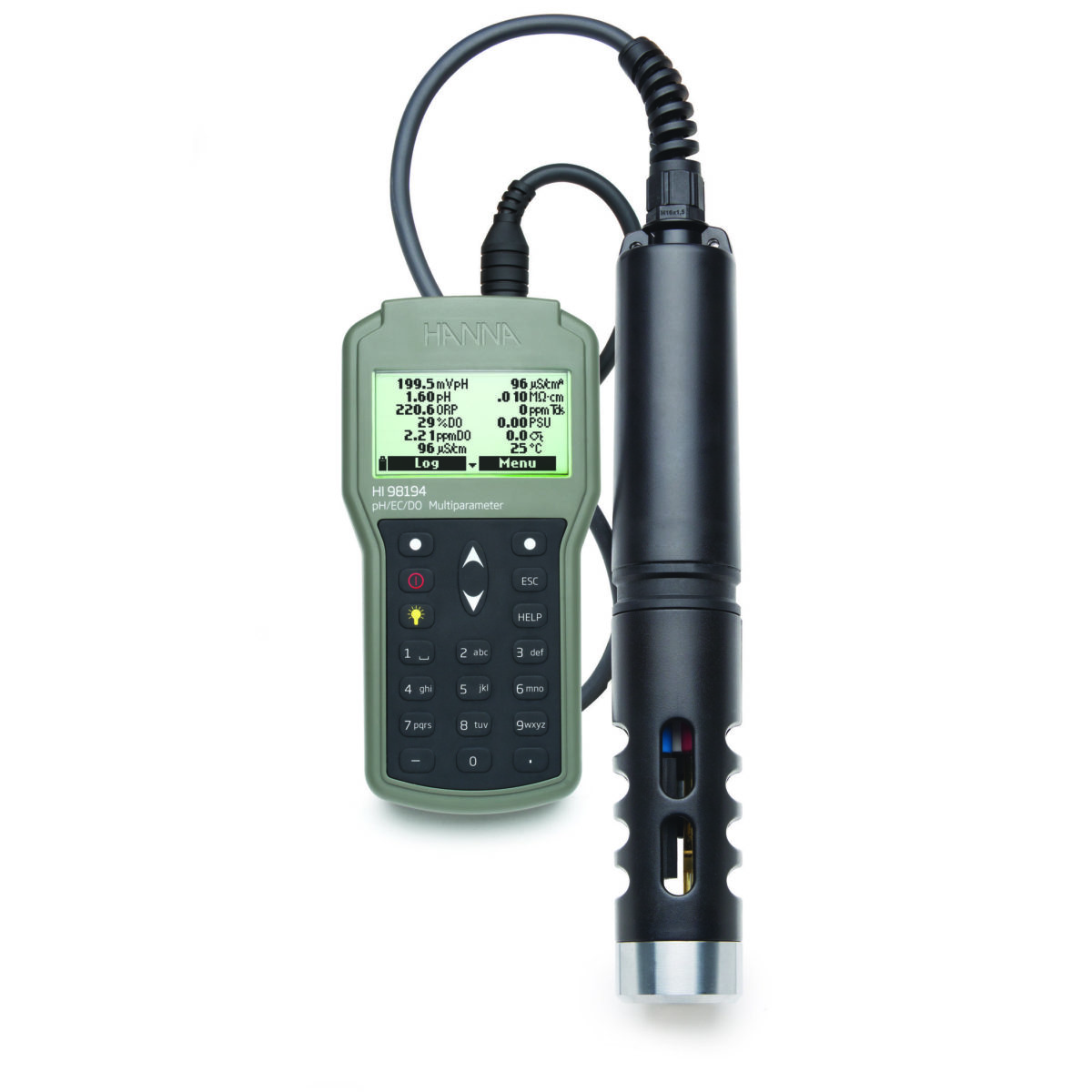 HI98194 Professionelles Multiparameter-Handmessgerät für pH, Leitfähigkeit, gelösten Sauerstoff
